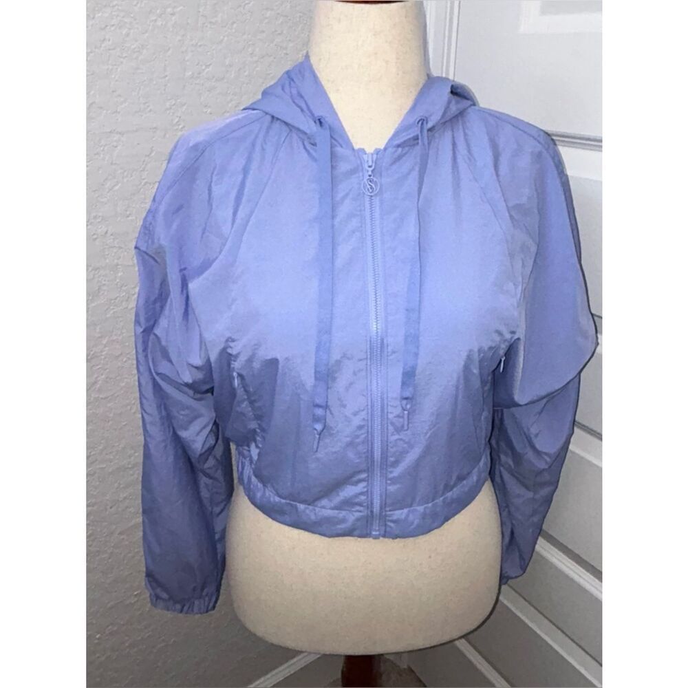 New, Victoria’s Secret Zipper Front Long Sleeve Hood Crop Jacket